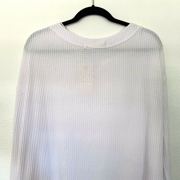 Free People White North Shore Thermal Top Tunic - Picture 8 of 8
